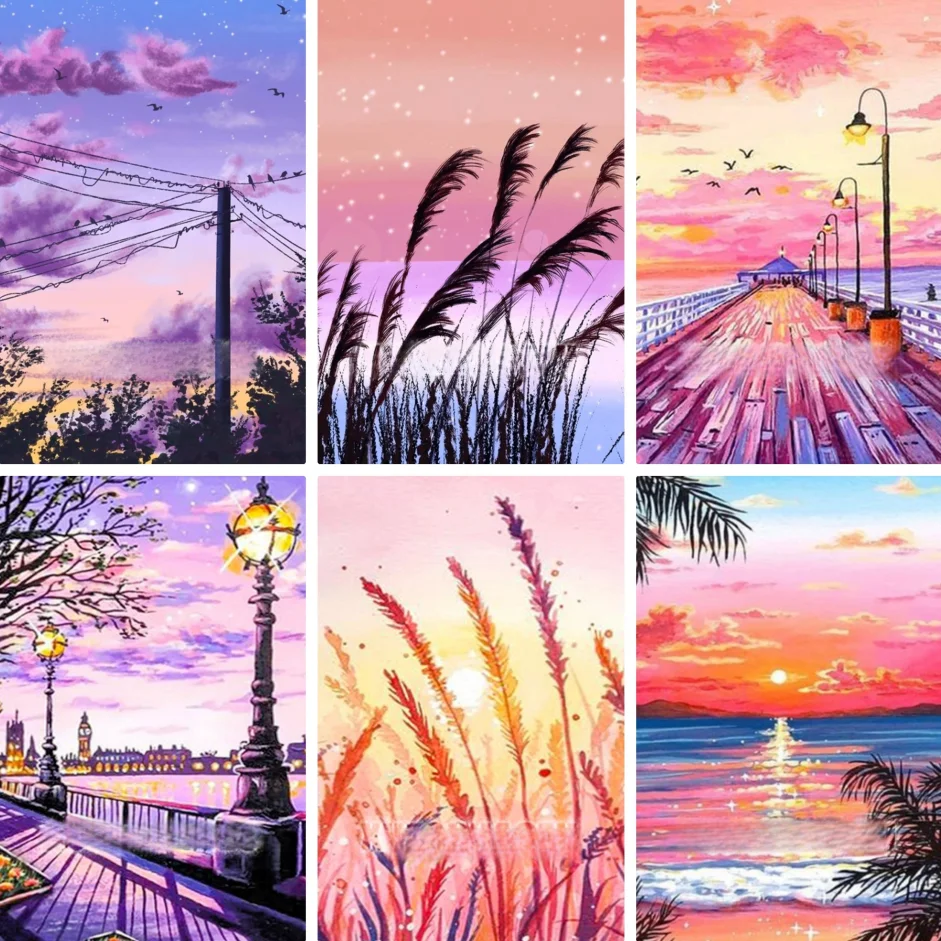 

1000 Pieces Jigsaw Puzzle Pink Seaside Scenery Beach Ocean Landscape For Adults Brain Teaser Family Game Gift
