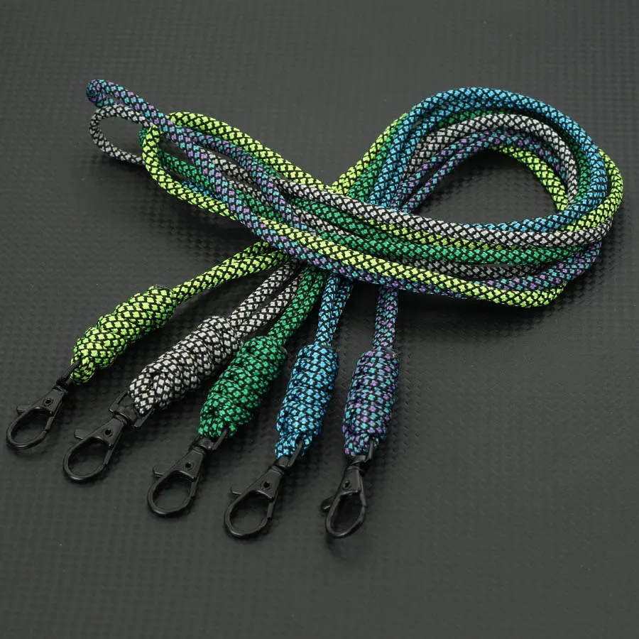Stylish Braided Rope Keychain Men Women Multicolor Handcrafted 46cm Long Bus Card Mobile Phone Keyring Outdoor Daily Accessories