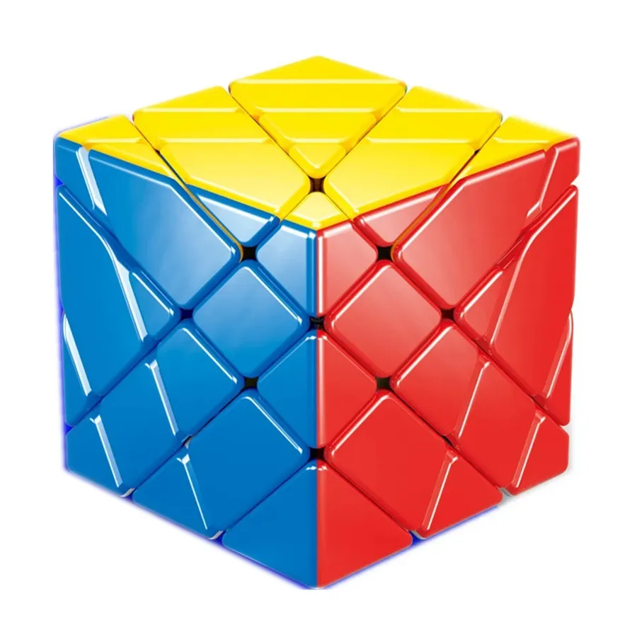 Fanxin magiczna kostka 4x4 piramida oś wiatrak Zongzi Fisher kostki bez naklejek puzzle edukacyjne Cubo Magico zabawki prezenty dla dzieci