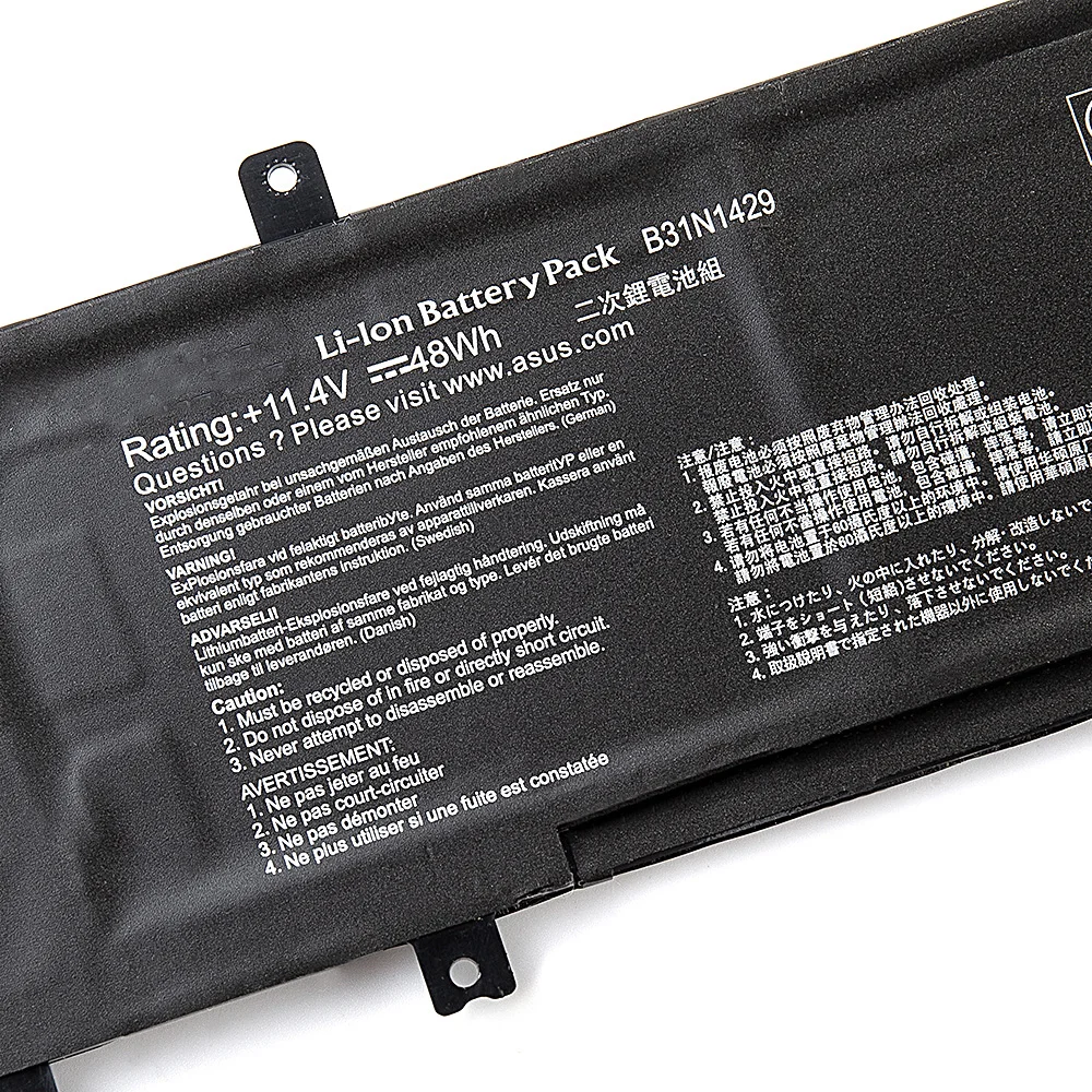 11.4V 48Wh Laptop Battery B31N1429 for ASUS A501L A501LX K501UX/UB K501LB