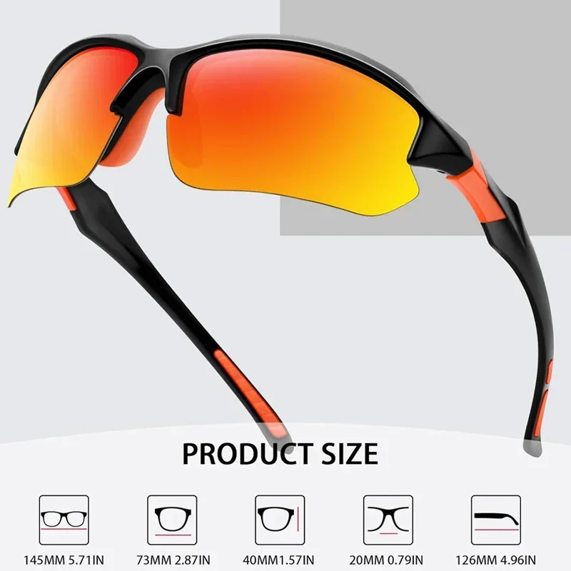 Gafas de sol polarizadas deportivas para hombre, lentes ligeras para ciclismo, correr, pesca, UV400, para exteriores, 2024