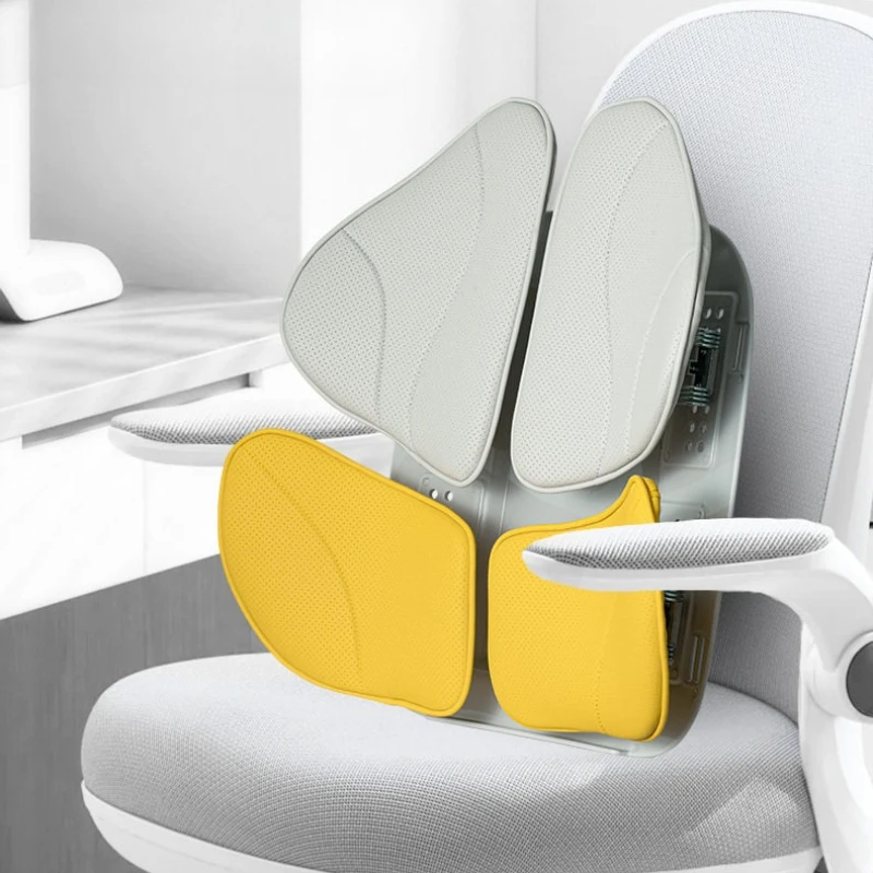 Ergonomic Lumbar Pillow Adjustable 4 Leaf Back Cushion Car Seat Pad Waist Protector for Office Chairs House Posture Relief Modes