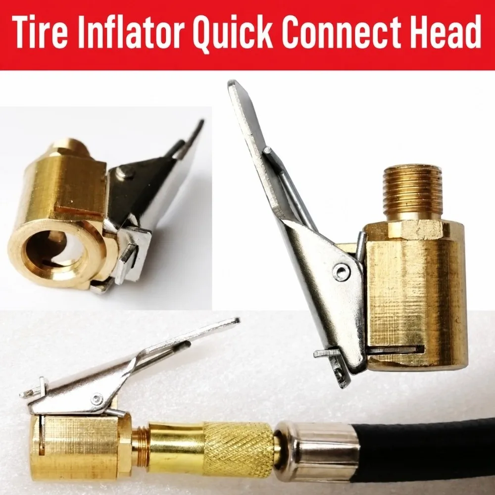8mm Size Tire Air Chuck Automotive Grade Universal Fit Locking Tire Chuck Clip Clamp Connector Quick Inflation Chuck