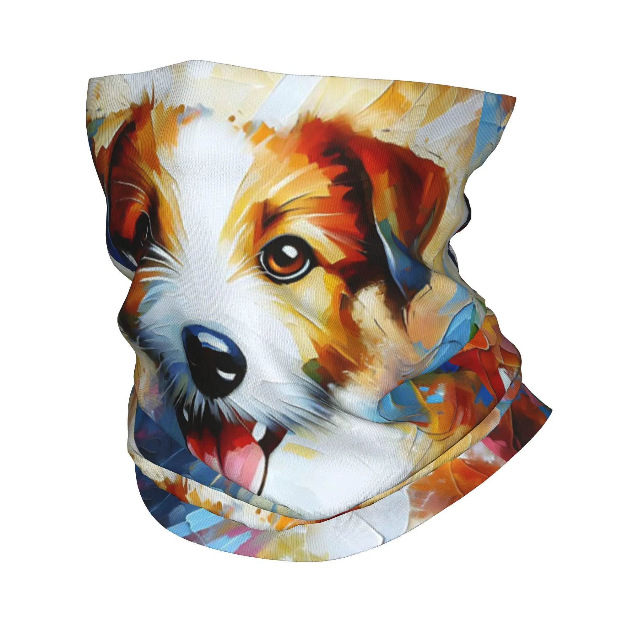 كرومفورلاندر الكلب جاك راسل جحر الاكريليك باندانا غطاء الرقبة المطبوعة وشاح سحري قناع الوجه الدافئ الرياضة في الهواء الطلق للجنسين