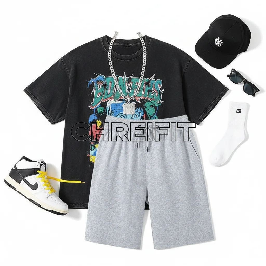 Men's Casual Cotton Shorts for Workout & Everyday Wear Comfortable Drawstring Sweat Shorts with Side Pockets Pants Men Clothing