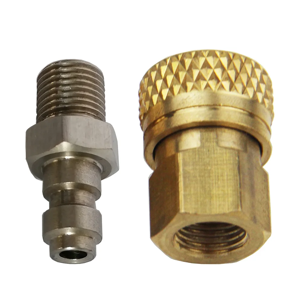 Quick Release M10 x 1 1/8 BSPP 1/8 NPT  PCP Fill Fitting Female / Male Disconnect 8mm QD Fitting Coupler