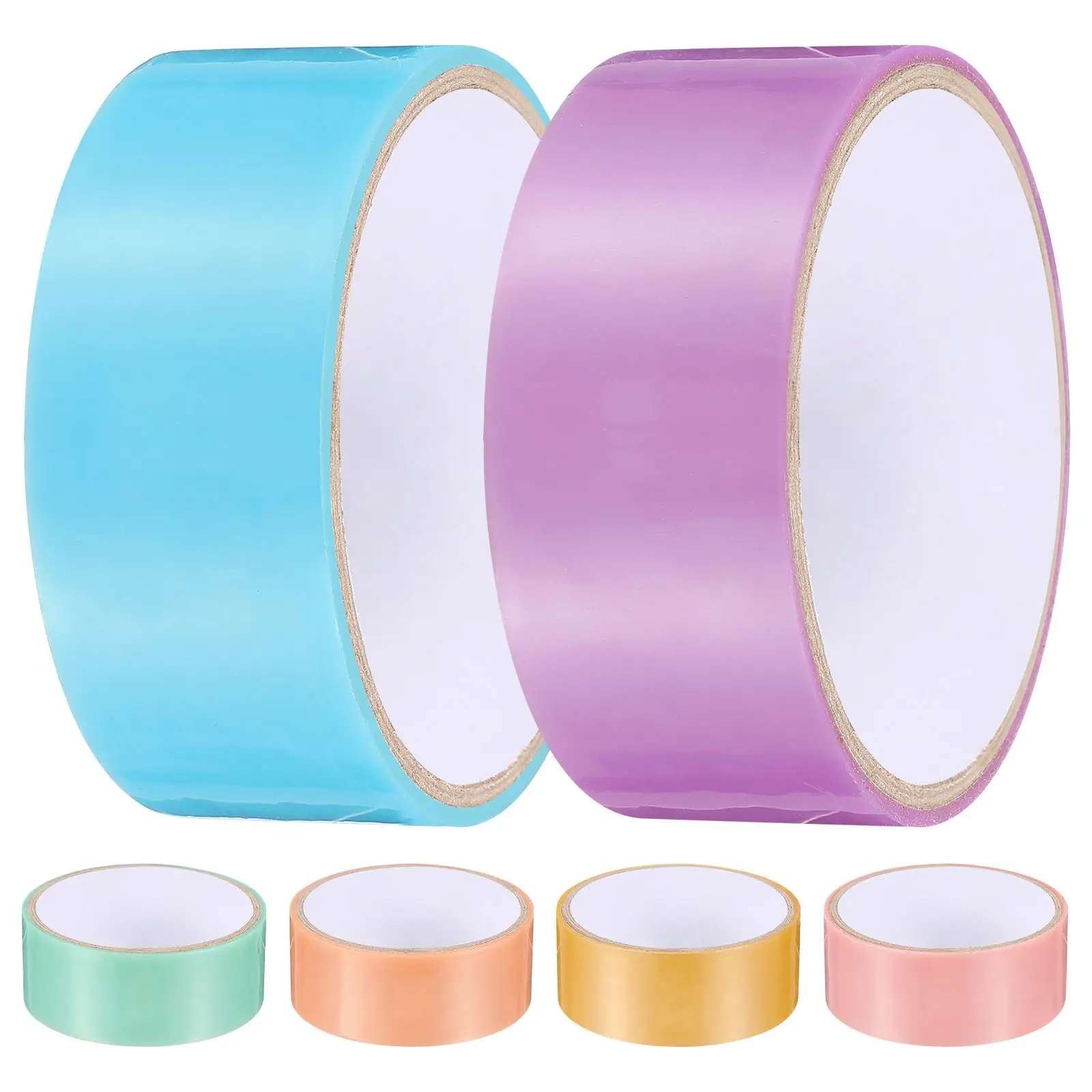 

6 Rolls Adhesive Tapes Sticky Ball Tape Colorful Stress Relaxing Sticky Ball Tape Toy Party for Relaxing Toy Rolling Craft Gifts