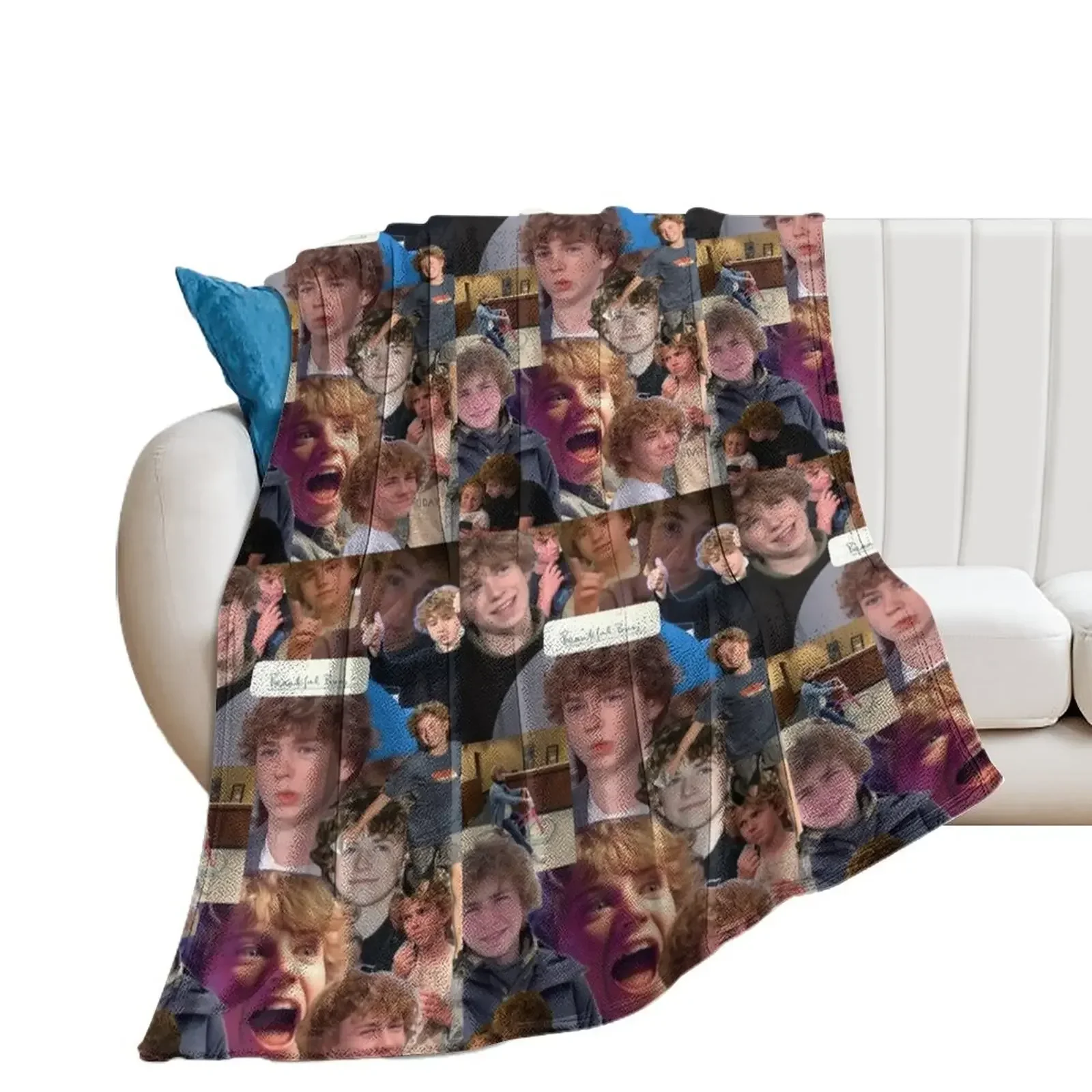 Percy Jackson walker scobell aesthetic Throw Blanket Cute Plaid Soft Bed linens Blankets