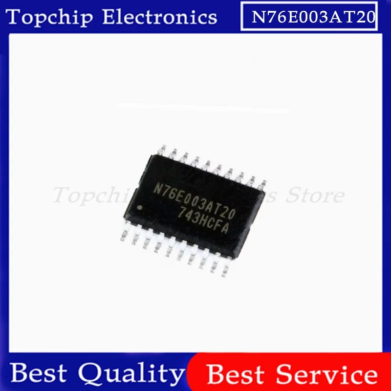 5 قطعة N76E003AT20 N76E003 TSSOP-20 SMD (متوافق وبديل STM8S003F3P6) رقاقة متحكم 8 بت جديد