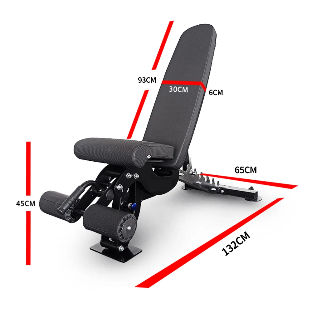 Dino Fitness Multifunctional - Adjustable Flat Incline Bench Press Dumbbell Stool for Laboratory Weight Training Test