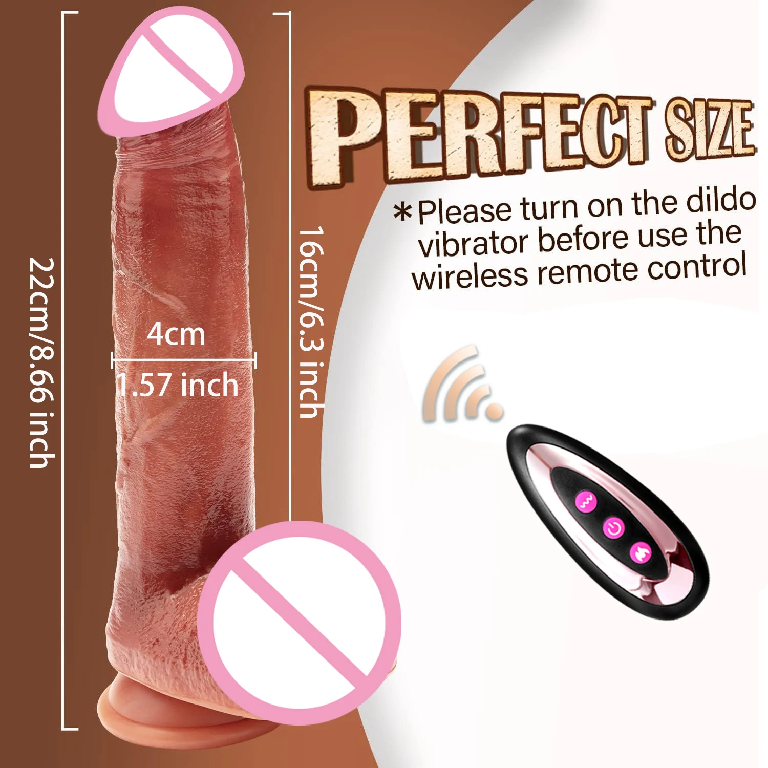 Vibrador realístico do vibrador do silicone para mulheres, pénis grande, aquecimento telescópico, dildos fêmeas, ponto de G, estimulação anal