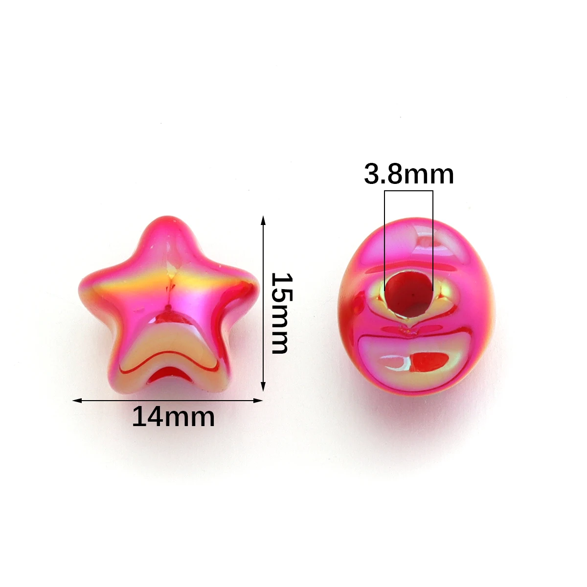 10 adet 14x15mm Akrilik Renkli - Phone Accessories Beads incelemesi ve fiyatı