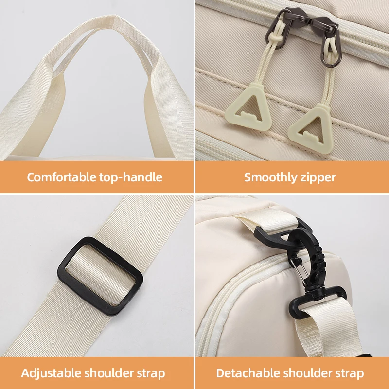 スポーツフィットネス女性バッグジムヨガダッフルバッグ靴ポケット付きアウトドアハイキング水泳荷物収納ハンドバッグ大型バックパック