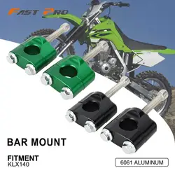 Handlebar 22mm Riser Bar Mount Bar Clamp Motorcycles Accessories For Kawasaki KLX140 KLX 140 Off-Road Dirt Pit Bike Aluminum