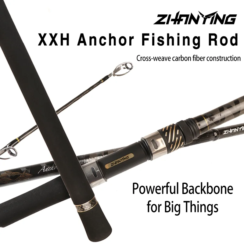 

ZHANYING XXH Сверхмощная якорная удочка для большой рыбы, более толстое антибюстное кольцо, спиннинговая удочка для дальнего действия из углеродного волокна