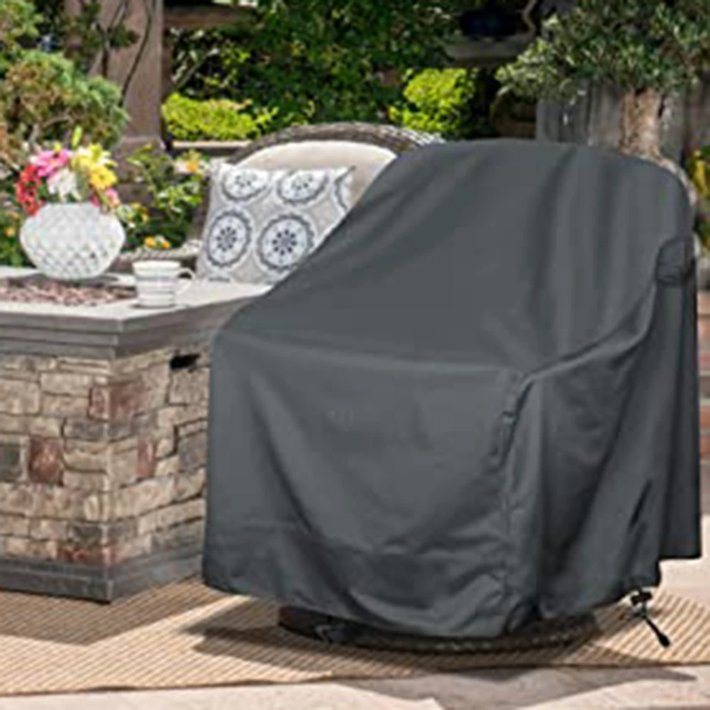 

Защитный чехол для стула, чехол для уличного стула, черный тканевый чехол для стула Ripstop, вращающийся чехол для стула, регулируемая веревка, прочная конструкция