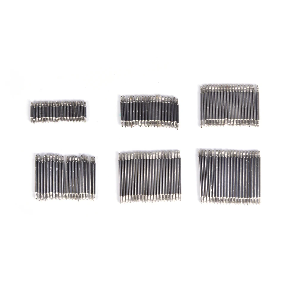 20pcs Watch Band Full Stainless Steel Spring Pins 16mm 18mm 20mm 22mm Release Spring Bars Strap Replacement Straight Pin