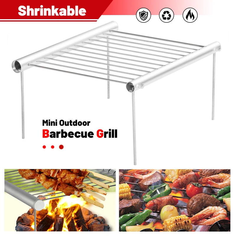 

Portable Barbecue Grill Stainless Steel Folding BBQ Grill Mini Pocket BBQ Grill Home Park Picnic Outdoor Barbecue Accessories