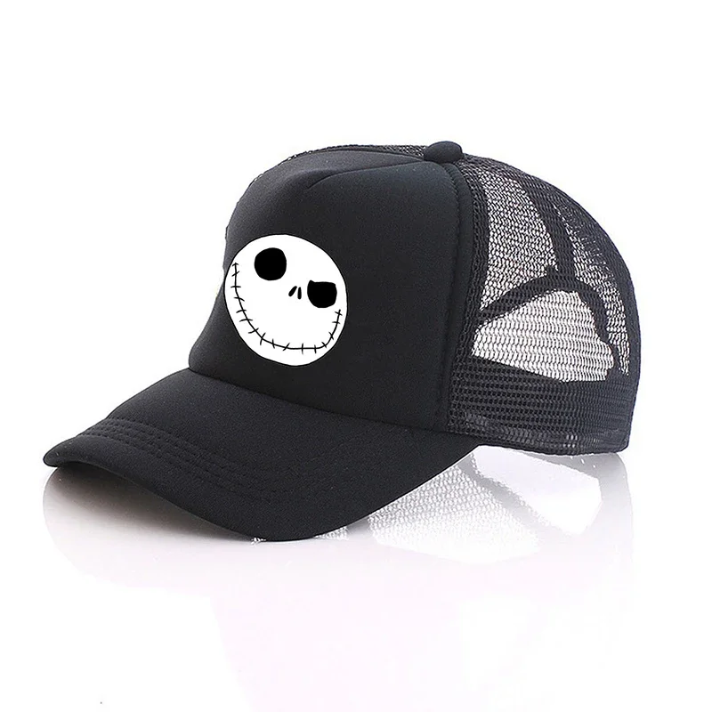 Disney Nightmare Before Christmas Jack Casual Hat Baseball Cap Breathable Sun Hats Adjustable Mesh Peaked Cap Unisex Custom Made