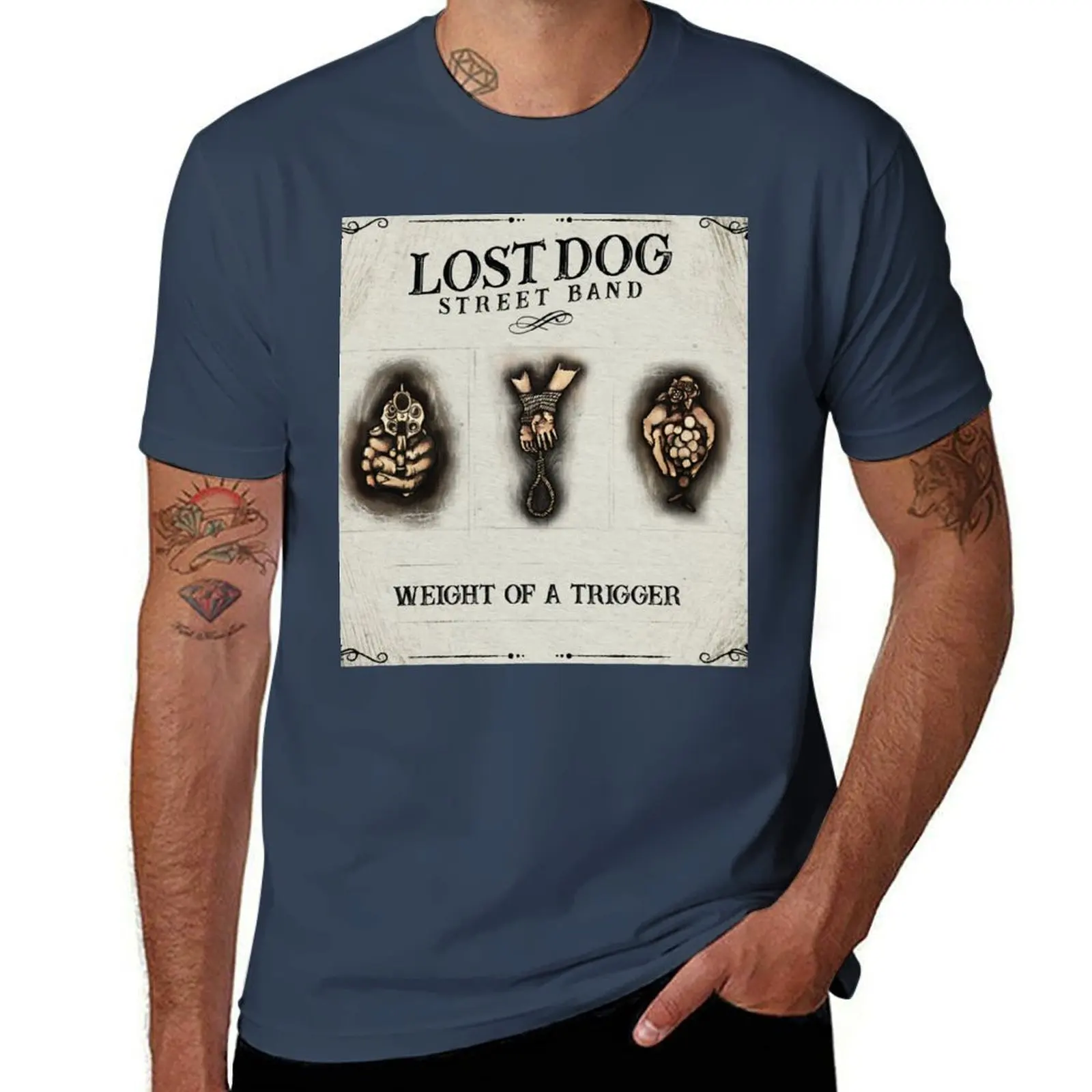 Lost Dog Street Band T-Shirt Big and Tall Crew Neck Tee