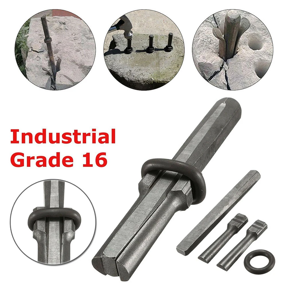 Imagem -04 - Wedges Feather Shims Concrete Rock Stone Splitter Industrial Grau 16 Comprimento da Cunha 120 mm Comprimento da Pena 58 mm Ferramenta Manual