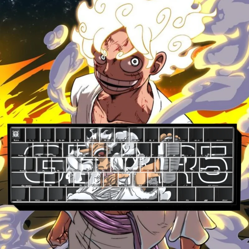 

One Piece Anime Keycap Monkey D Luffy Nika PBT Cherry Keycaps Gamer Gift Gaming Accessories For Cross Switch Mechanical Keyboard
