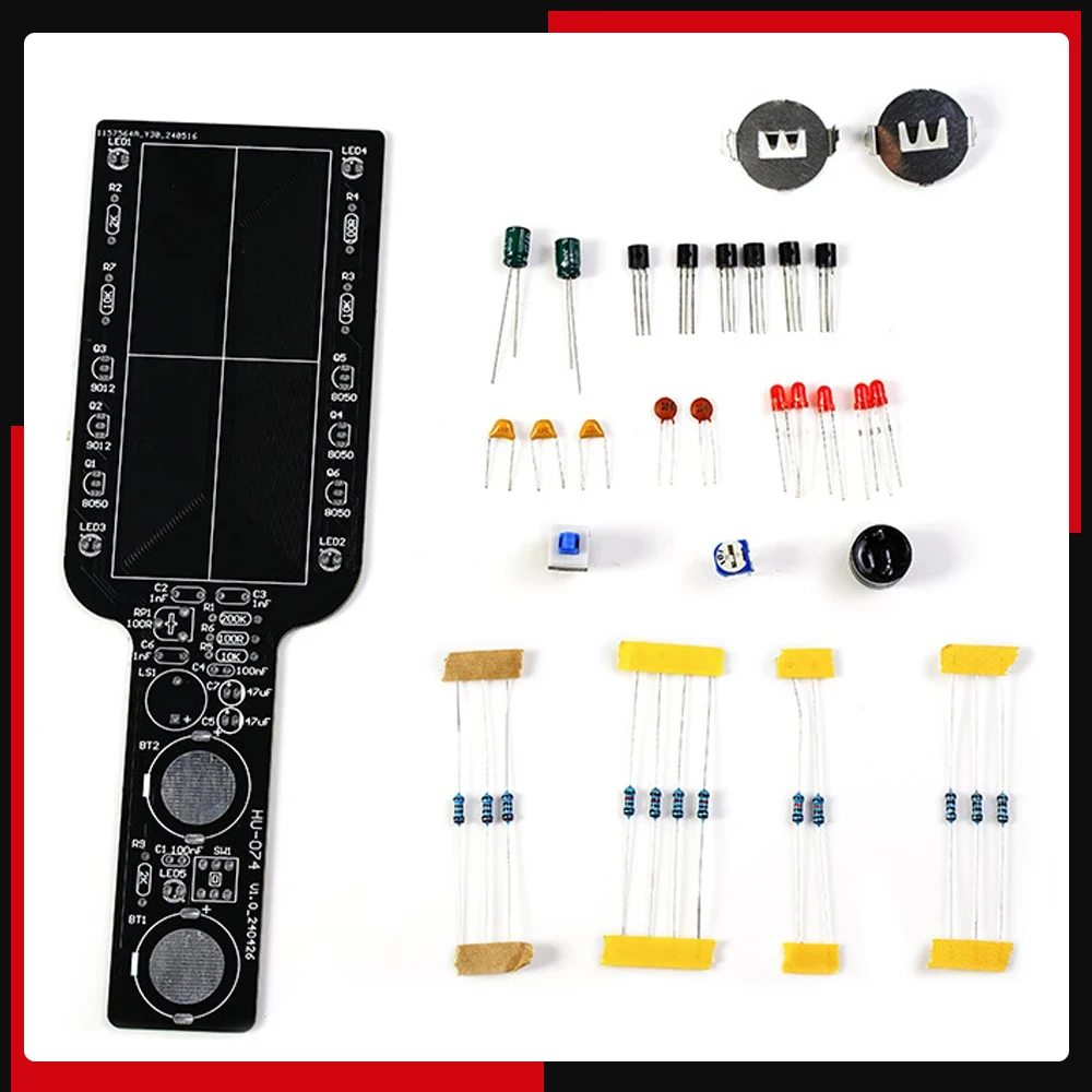 DIY wykrywacz metali elektroniczny zestaw do samodzielnego montażu prosty lokalizator metali zestaw luźnych części płytka drukowana zestaw do ćwiczeń lutowniczych