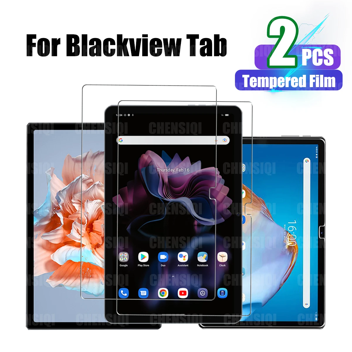 Filme de vidro temperado para Blackview, protetor de tela para Blackview Tab 16, 15, 13, 12, 11, SE, 10 Pro, 9, 8, 7, WiFi, 6, 5, 2pcs