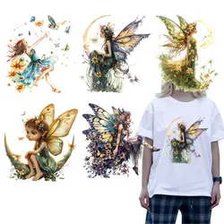 25CM Cute & Forest Elf Princess Iron On Patch Heat Transfer On Clothes DTF Iron On Transfer Heat Transfer On Clothes