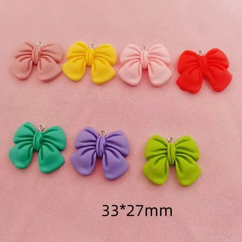 

33*27 мм, 40 шт./лот, смола, Интернет-знаменитости, имитация ткани, серьги-подвески с бантом, серьги-гвоздики, кулон, ювелирные аксессуары «сделай сам»