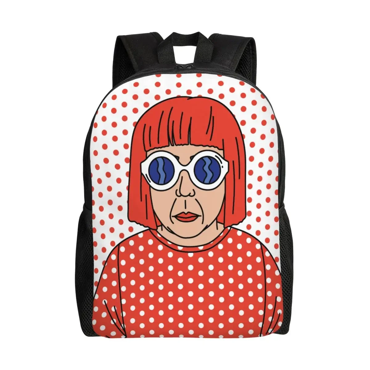 

Custom Yayoi Kusama Self Portrait Laptop Backpack Women Men Fashion Bookbag for College School Student Bag