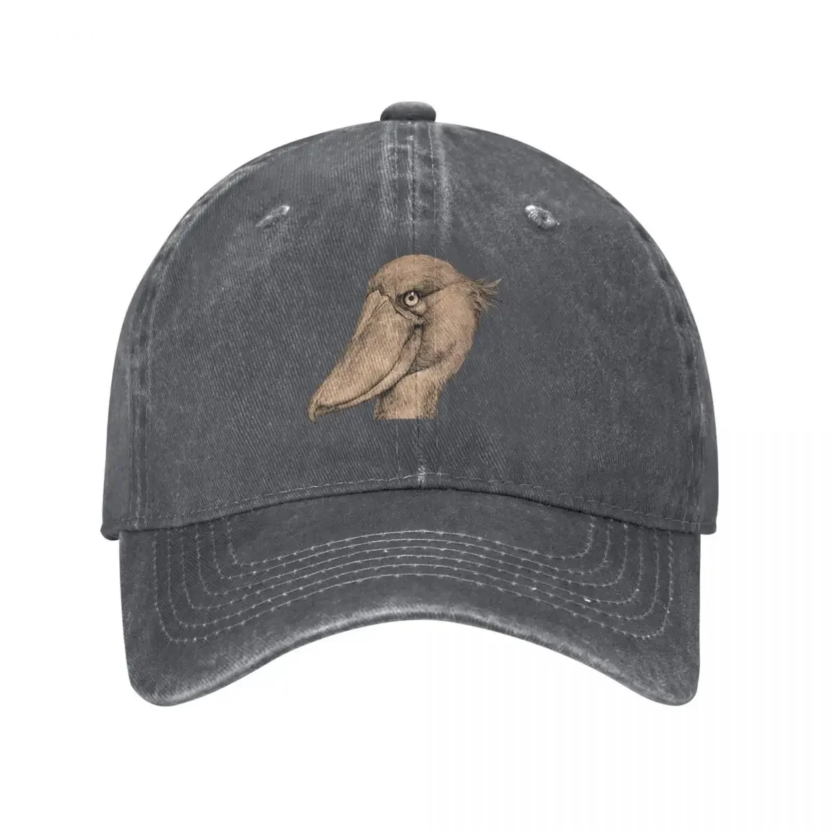 Shoebill Illustration Baseball Cap Hood Luxury Cap Sunhat black Baseball Men Women's