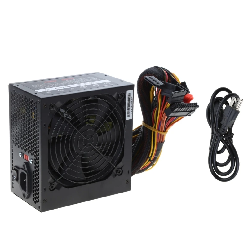 

Modular Gaming PC Power Supply PSU Rated-600W 120mm Fan 24Pin ATX 12V Desktop Computer Source AC180-264V