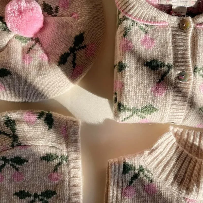 재고 있음 2025 가을 겨울 KS 여아 니트 가디건 여아 스웨터 남아 자켓 아동 스웨터 여아 남아 조끼 및 스웨터