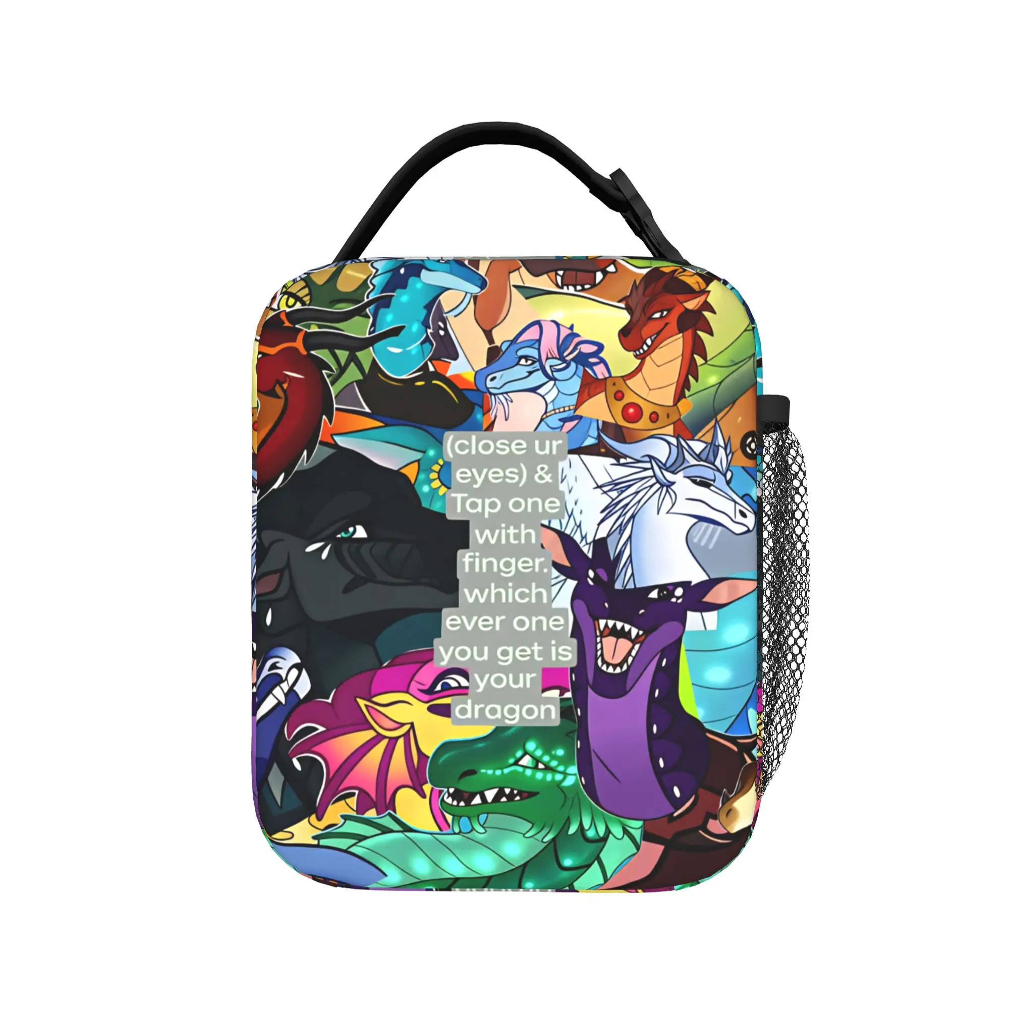 Wing Of Fire dragons Lunch Bag For Girls  Graphic Lunch Box Vintage  Cooler Bag Convenient Waterproof Tote Food Bags