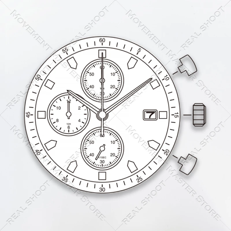 Miyota OS10 0S10 Quartz Watch Movement Chrono 3 Hands Date SR927W Battery 13? ? 4.13mm Watchmaking Repair Components