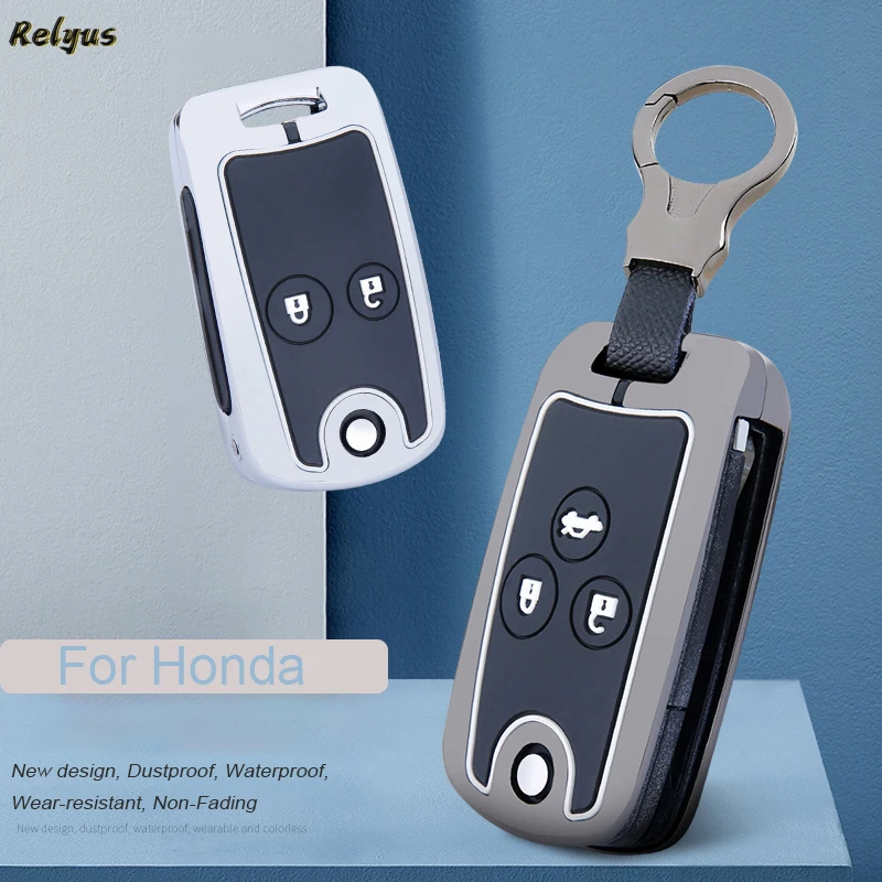 Zinc Alloy Silica Gel Car Remote Key Cover Case For Honda Civic Accord Pilot CRV Freed Vezel HRV 2021 2022 Accessories