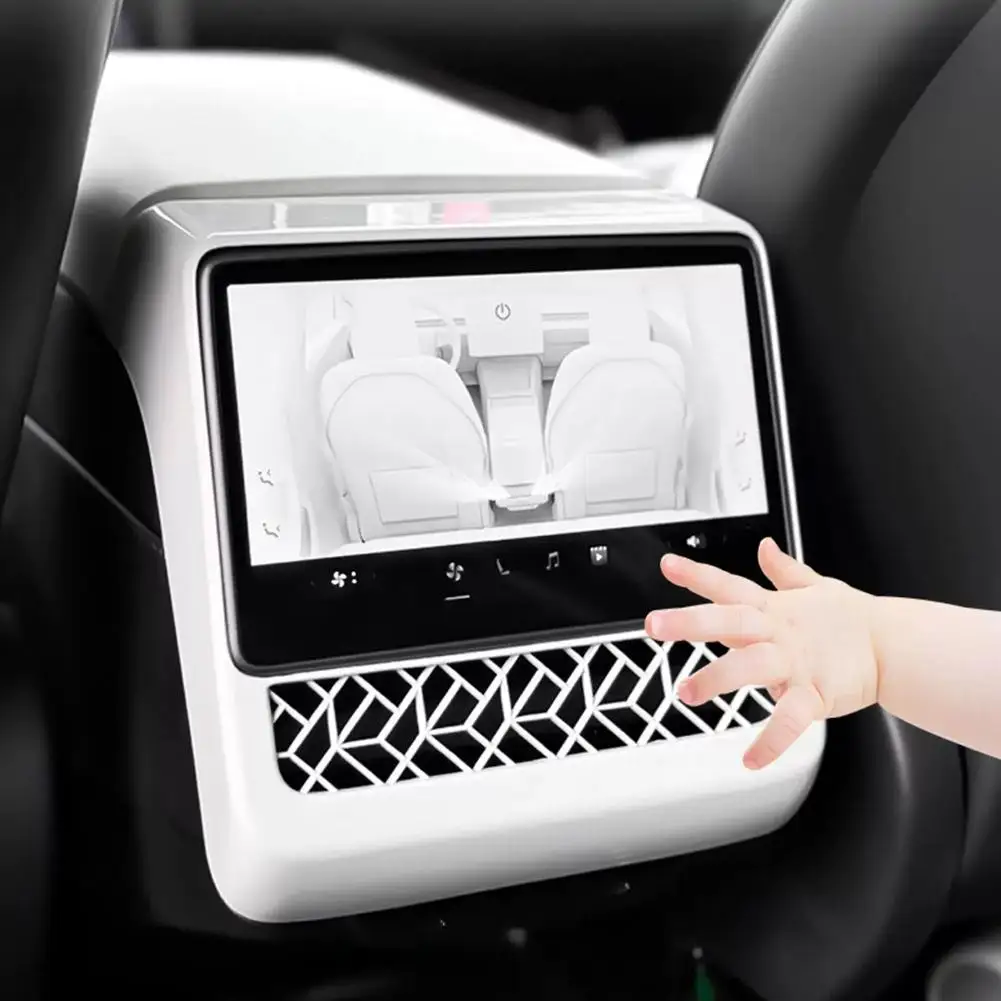 Für Tesla Model YL Y Juniper Model 3 Highland 2026 2025 Rücksitz-Bildschirmschutz Lüftungsgitter AC-Abdeckung Dekor-Modifikationsteile – Detail 19