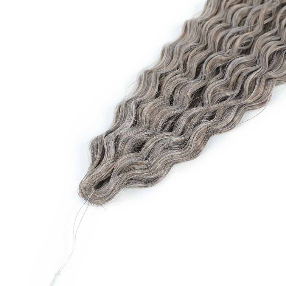 Ombre Brown Ariel Curl Плетение волос 22 30 дюймов Волна воды Твист Вязание крючком Волосы Синтетические вязанные крючком косы Розовые афро кудри