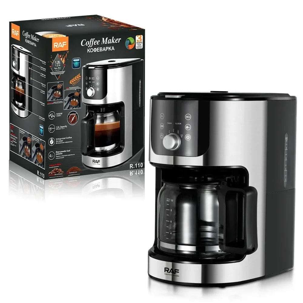 RAF Updated Version Professional Automatic Coffee Machine 1.2L Electrical Coffee Maker For Home