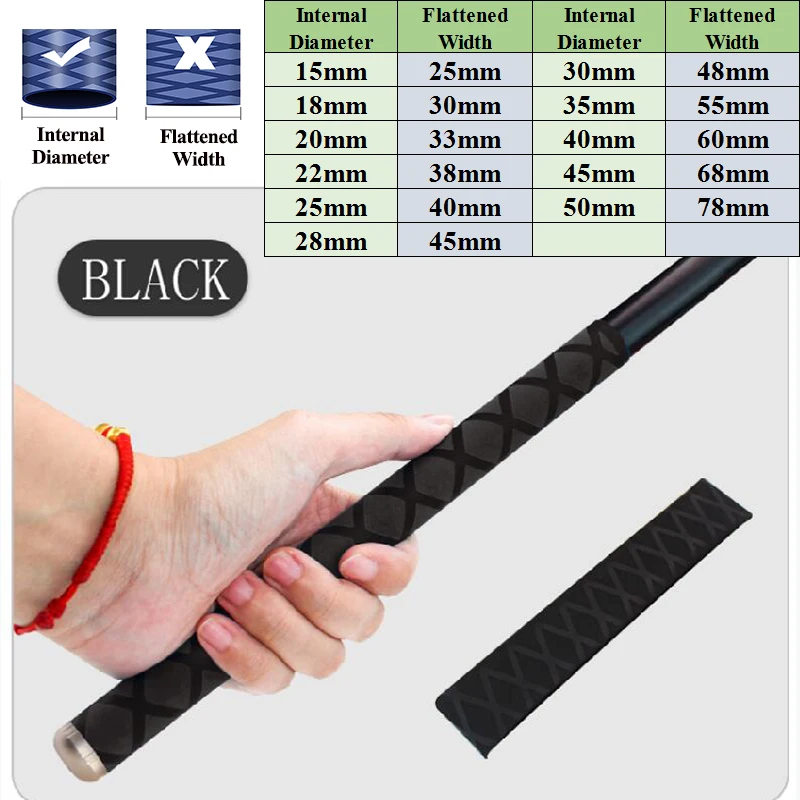 0,2 M/1 M Rutschfeste Schrumpfschläuche Angelrute DIY 5 Farben Griff Isolierung Wasserdicht Schläger Griff Grip 15-50 MM