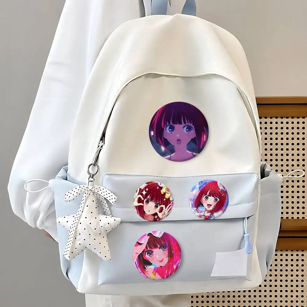 Ar-ima-s Ka-sna-s Creative Round Button Pins Badge Set Cartoon Anime Movie Music Pattern Brooches For Bags Jackets
