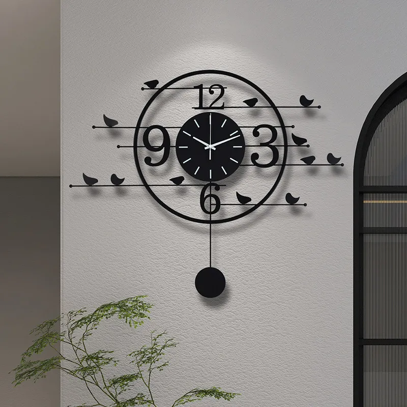 Luxury Unique Wall Clock Large Designer Classroom Aesthetics Wall Clock Living Room Gaming Mecanismo Reloj Pared Furniture Home