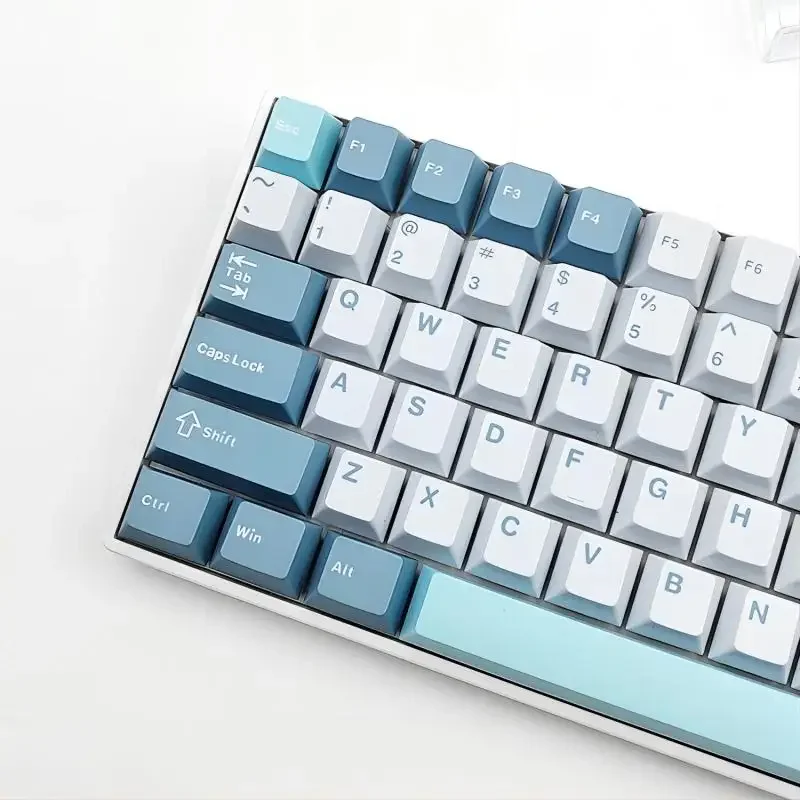 125 Keys Cloud Lake Cherry Profile Keyboard Keycaps Double Shot PBT Keycaps for Gateron Mechanical MX Switches Gaming Keyboard