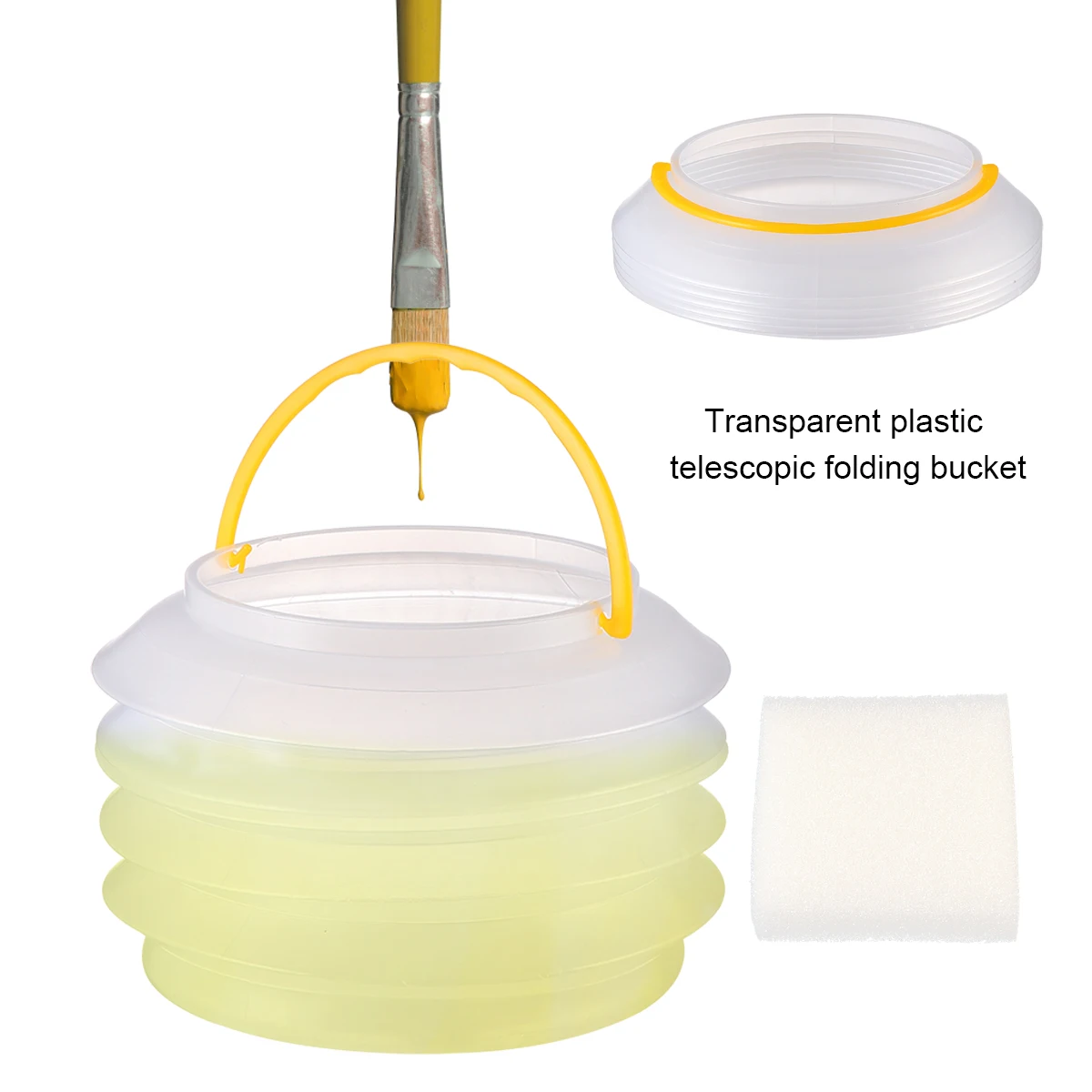 

2pcs 2L Foldable Water Bucket Stretchable Lightweight Portable Transparent Fishing Camping Outdoor Multifunctional Reusable