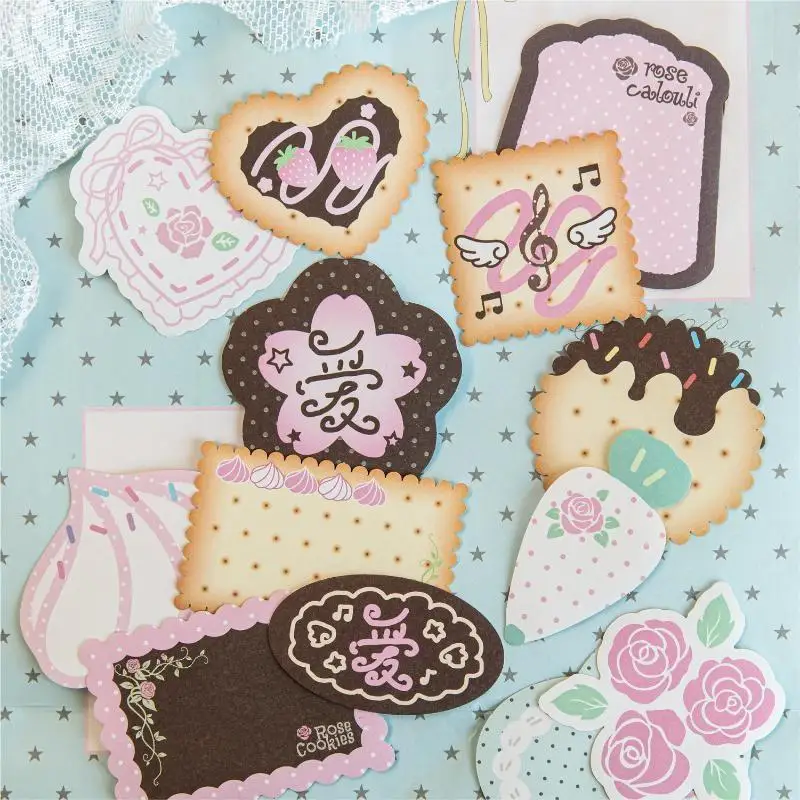20Pcs/lot Retro Rose Coffee House Stickers Material Pack Writable Decorative Sticker Journal Scrapbook DIY Photo Frame Collage
