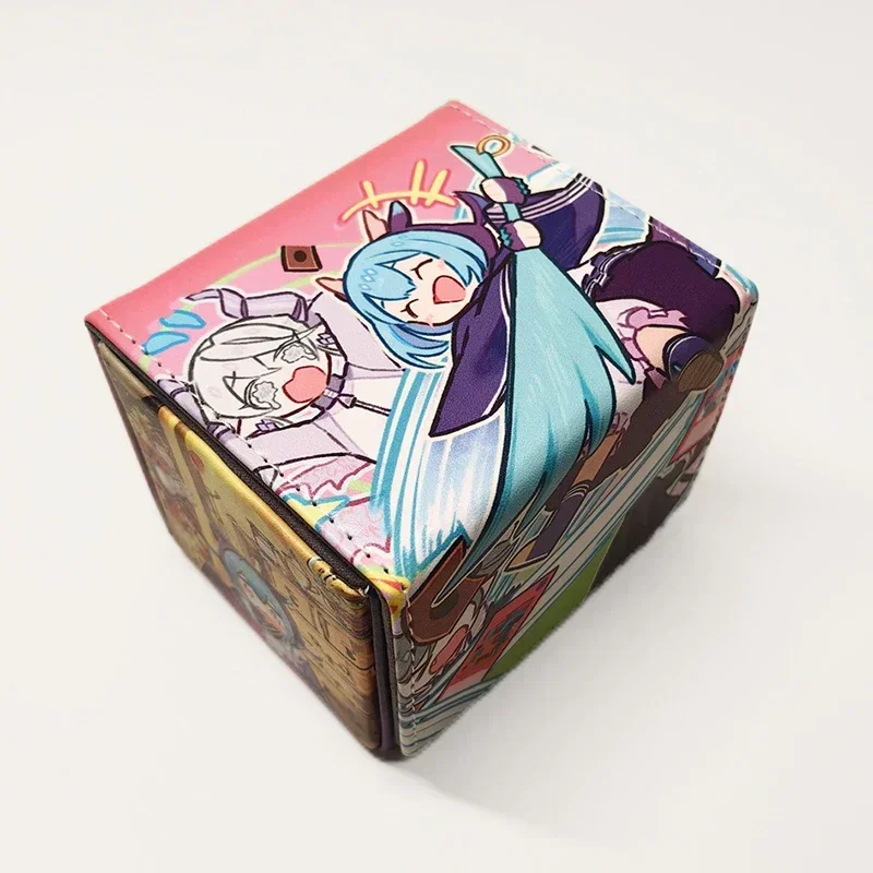 DIY Homemade Yu-Gi-Oh! Tearlaments Merrli PU leather Card box Anime Game Peripheral Collection Christmas Present