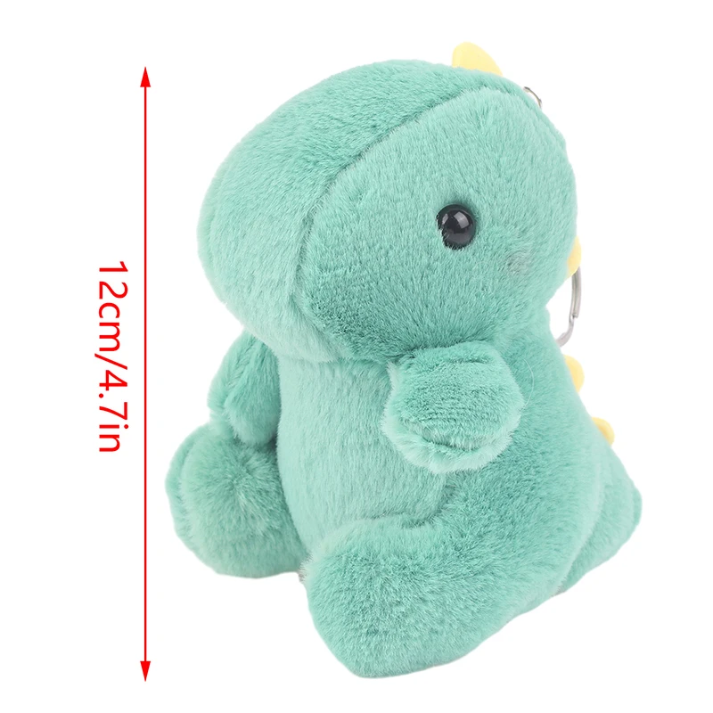 Simpatico dinosauro peluche ciondolo animale cartone animato bambola di pezza morbida portachiavi zaino borsa per auto portachiavi decorazione regalo per bambini