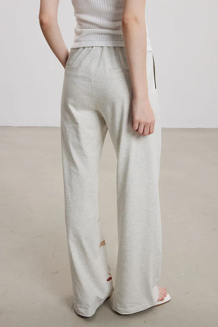 High Street Cotton Pant Women's Lucky Starfish Series Relaxed Oxygen Sensing Casual Sanitary Pants Beige Gray Pants