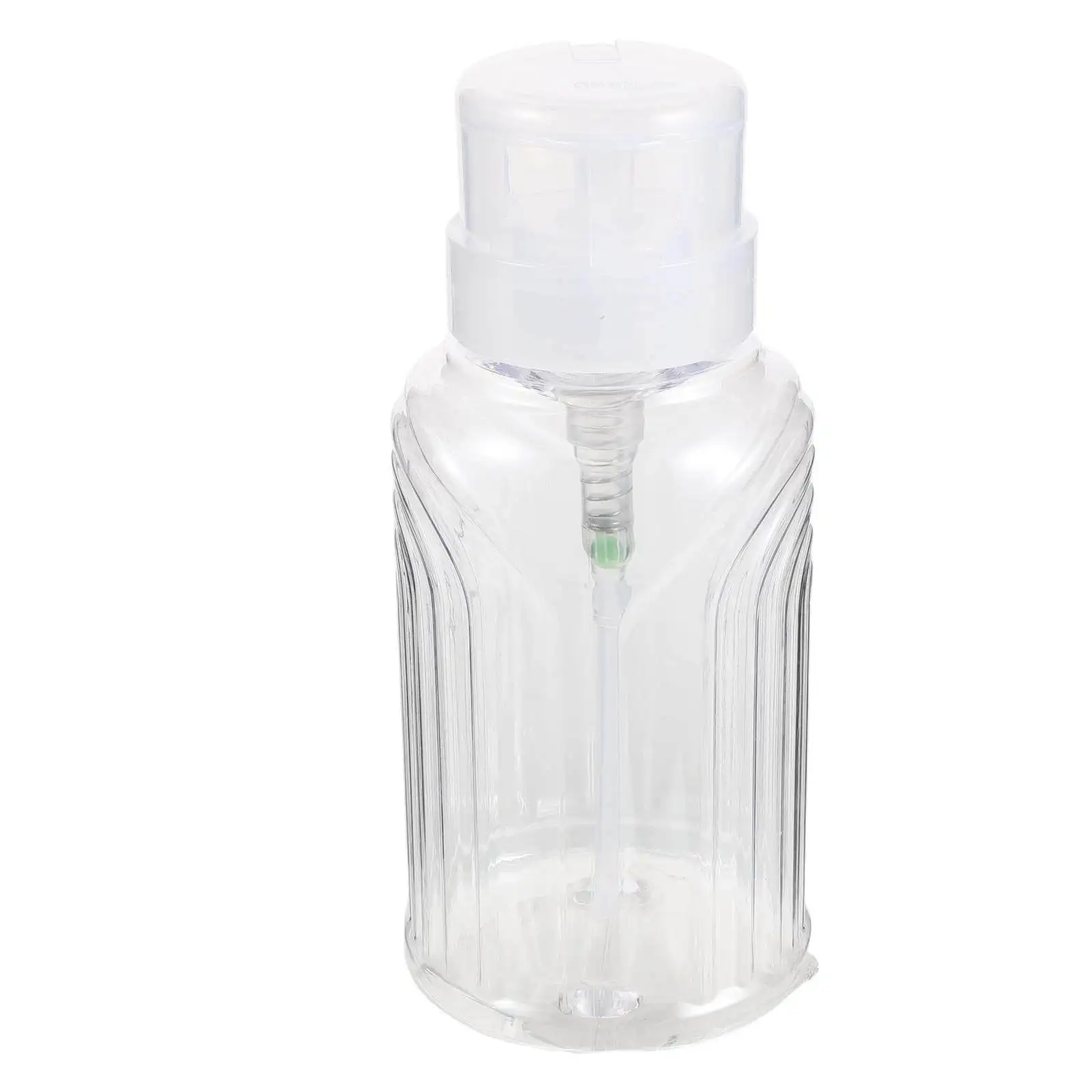 6Pcs Nail Remover Pump Bottles Clear Black Pet Press Pump Leakproof Dispenser for Nail Liquid Holder Manicure Travel Use